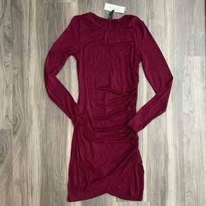 BOGO Francesca’s Stunning Maroon Side Cinch Dress NWT